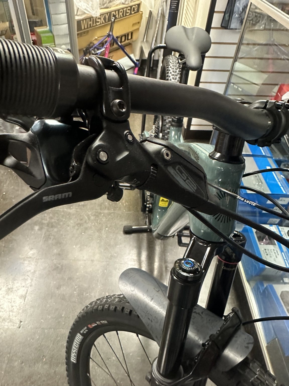SRAM controls on a Cannondale mountain bike